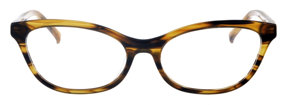 Phyllis Brown Stripe Thin Cat-Eyed Plastic Size 49 Women's Petite Glasses For Small or Narrow Faces